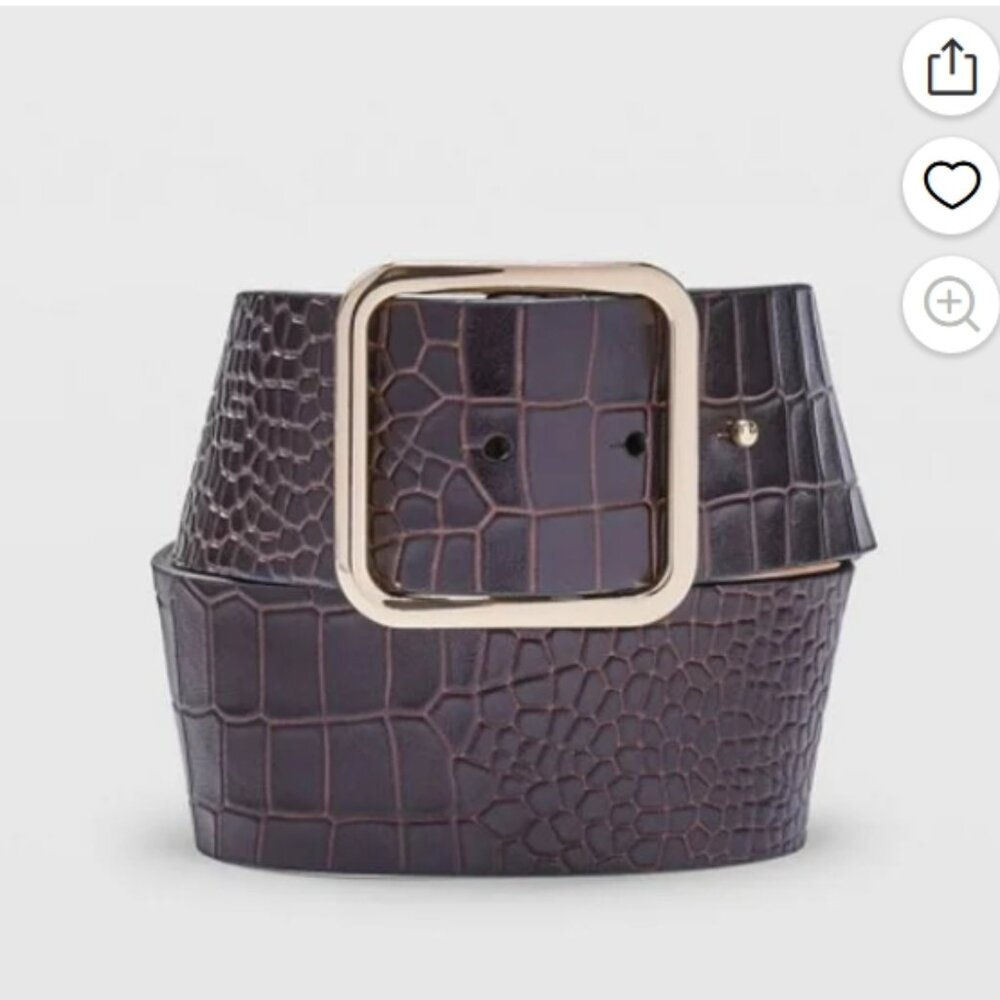 Club Monaco Elowen Square Leather Belt S